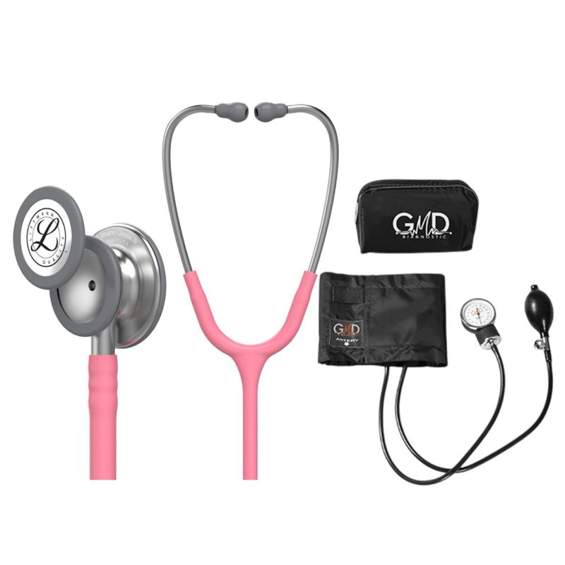 LITTMANN - Fonendoscopio Littmann Classic 3 Pearl Pink 5633 + Tensiometro Gmd + Regalo