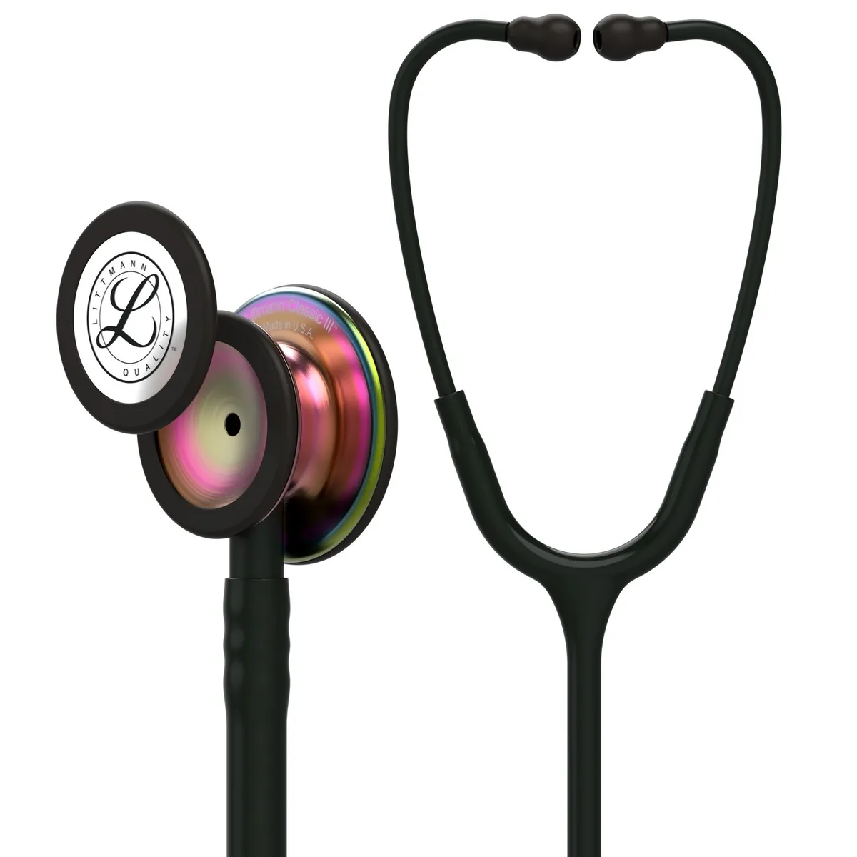LITTMANN - Fonendoscopio Littmann Classic 3 Black Rainbow 5870 + Tensiometro Gmd + Regalo