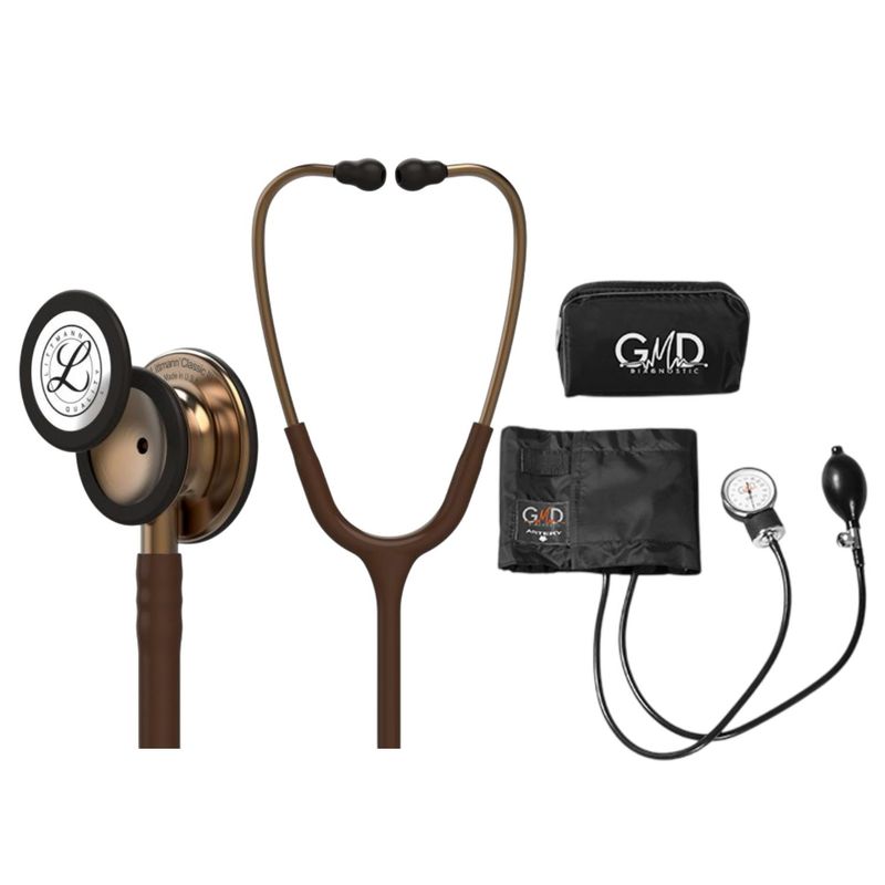 LITTMANN - Fonendoscopio Littmann Classic 3 Chocolate 5809 + Tensiometro Gmd + Regalo