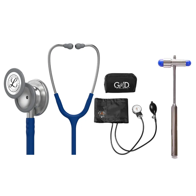 LITTMANN - Fonendoscopio Littmann Classic 3 Navy Blue 5622 + Tensiometro + Martillo