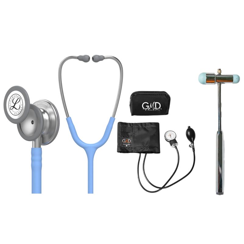 LITTMANN - Fonendoscopio Littmann Classic 3 Ceil Blue 5630 + Tensiometro + Martillo