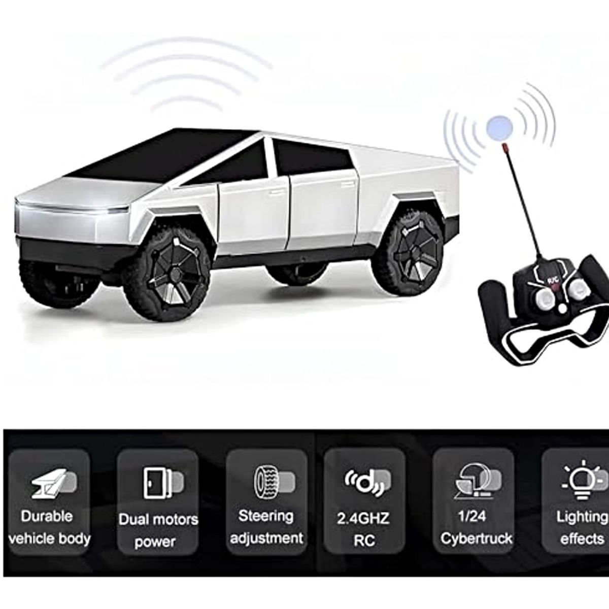 GENERICO - Carro Cybertruck Con Control Remoto 2.4 Ghz Luces