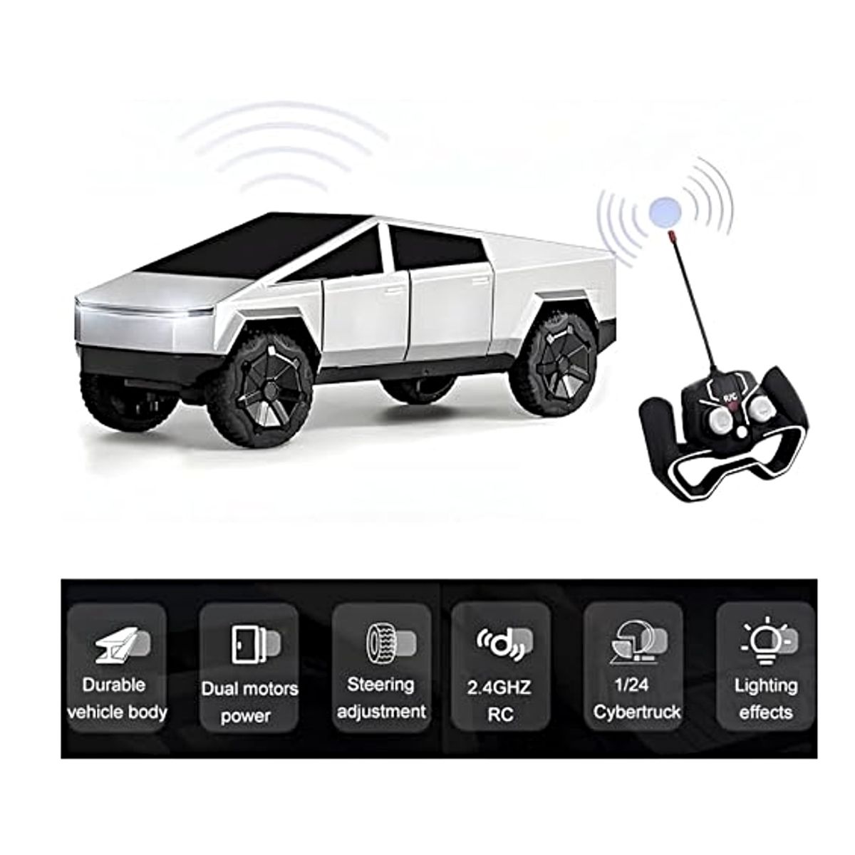 GENERICO - Carro Cybertruck Con Control Remoto 2.4 Ghz Luces