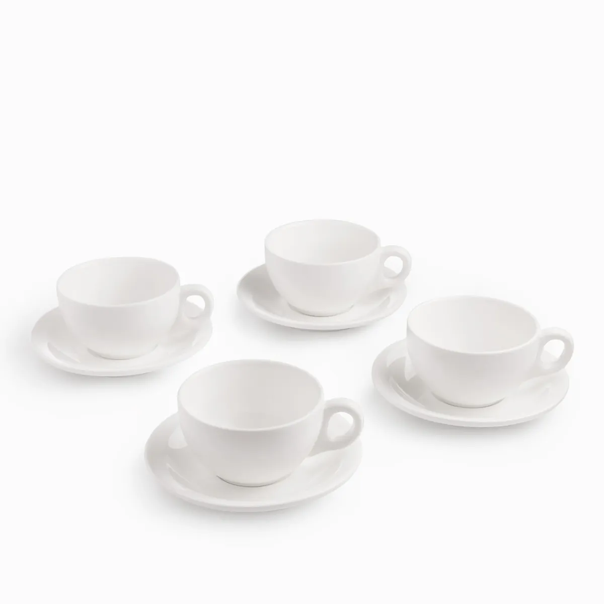 AMBIENTE GOURMET - Pocillo y plato Klassik 260ml set x4