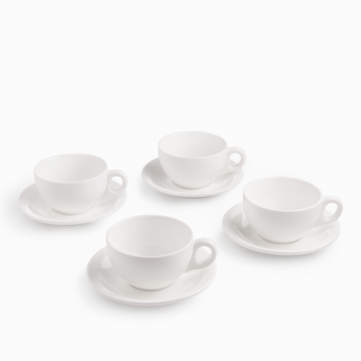 AMBIENTE GOURMET - Pocillo y plato Klassik 260ml set x4