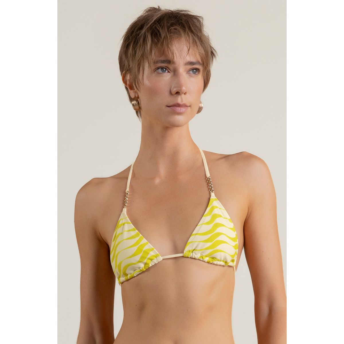 TOUCHE BALNEAIRE - Top Triangulo Pequeño de Playa Dama Marca Touche Balneaire Ref 0B30053