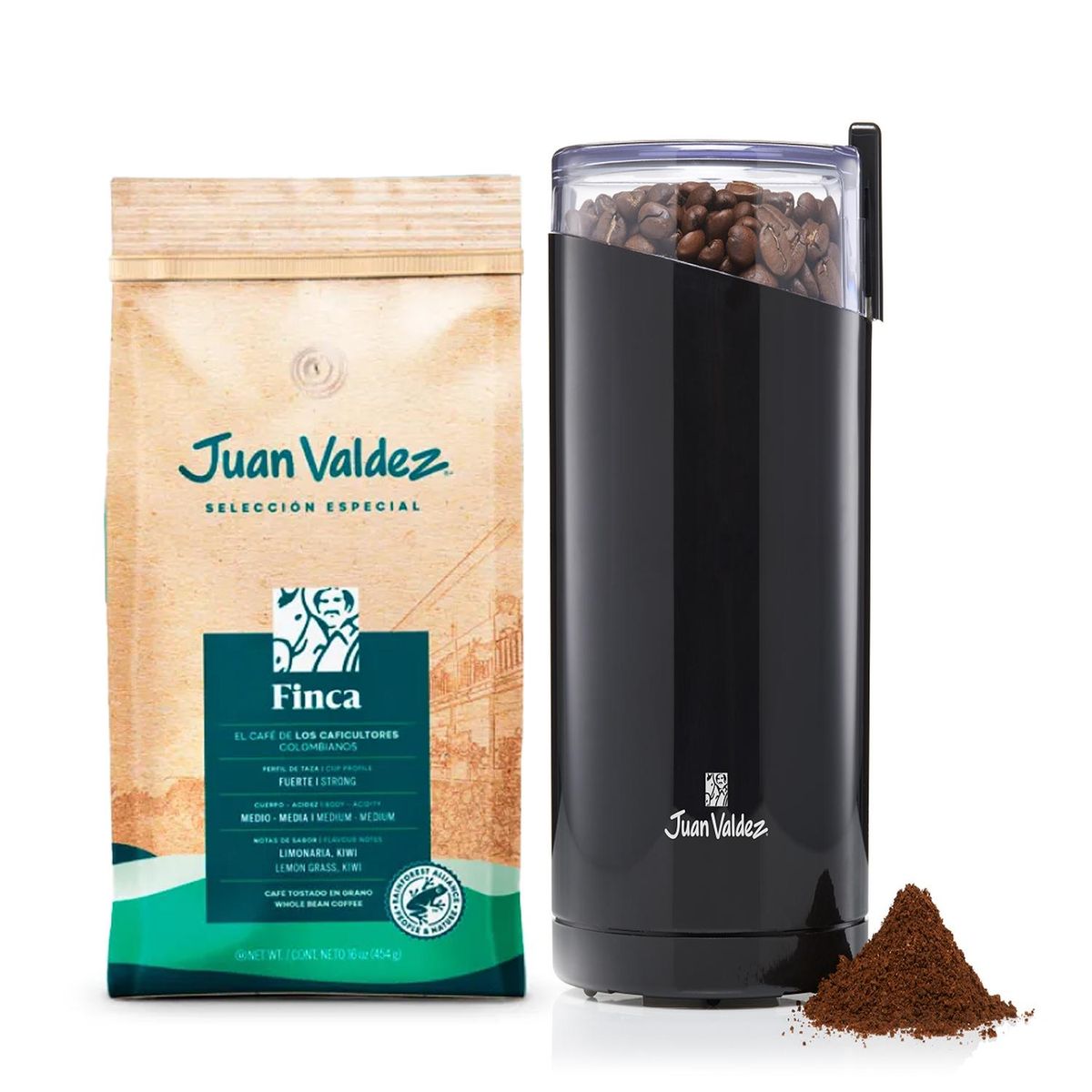 JUAN VALDEZ - Kit Juan Valdez Molino Eléctrico + Café Finca Grano 454gr