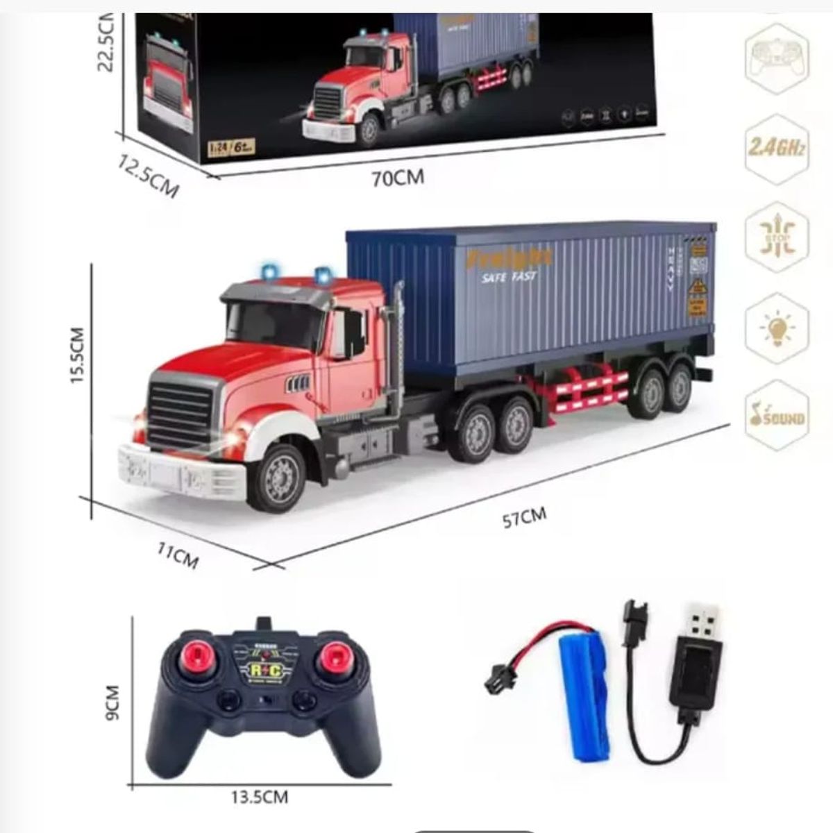 GENERICO - Tractomula a control remoto juguete camion a control remoto