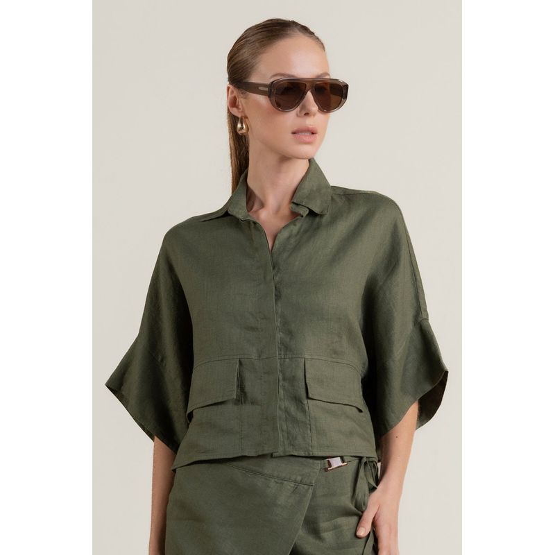 TOUCHE BALNEAIRE - Camisa Manga Corta de Playa Dama Marca Touche Balneaire Ref 0A41V53