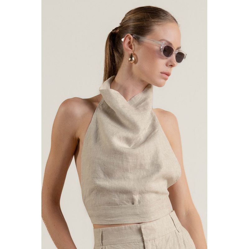 TOUCHE BALNEAIRE - Top Halter de Playa Dama Marca Touche Balneaire Ref 0A50C53