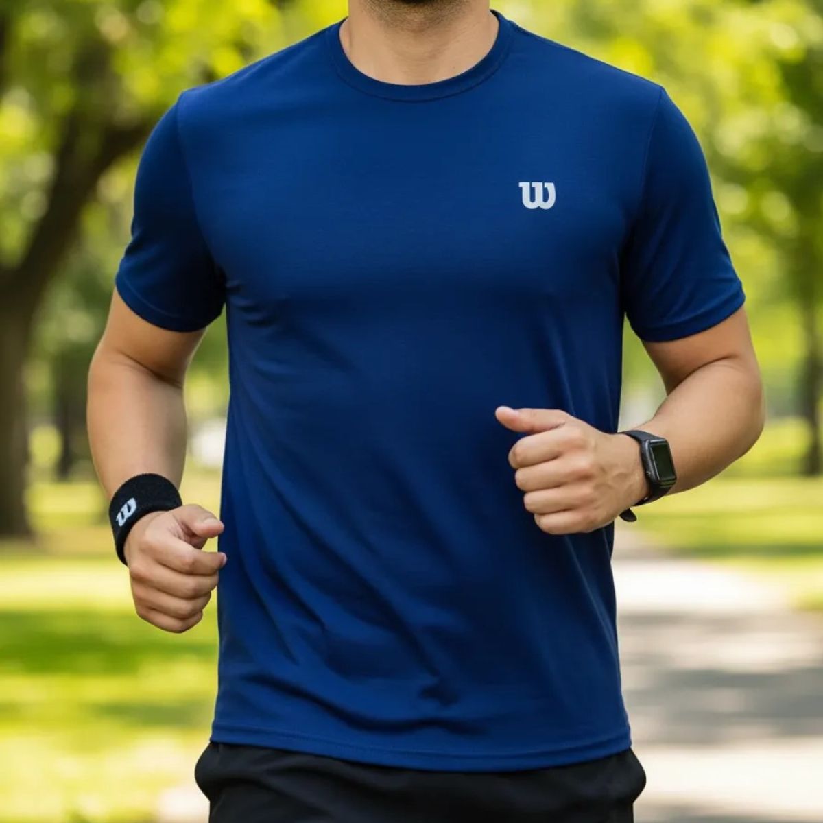 WILSON - Camiseta Deportiva Polyspun Manga Corta Hombre Wilson
