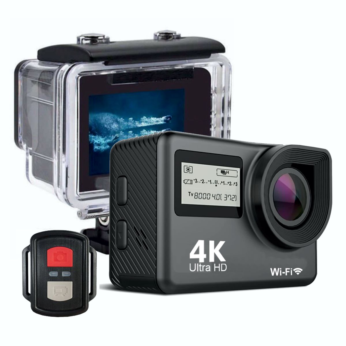 COLME TECHNOLOGY HOME - Cámara Deportiva Sumergible 30m Wifi 4K Ultra HD Dual LCD K2