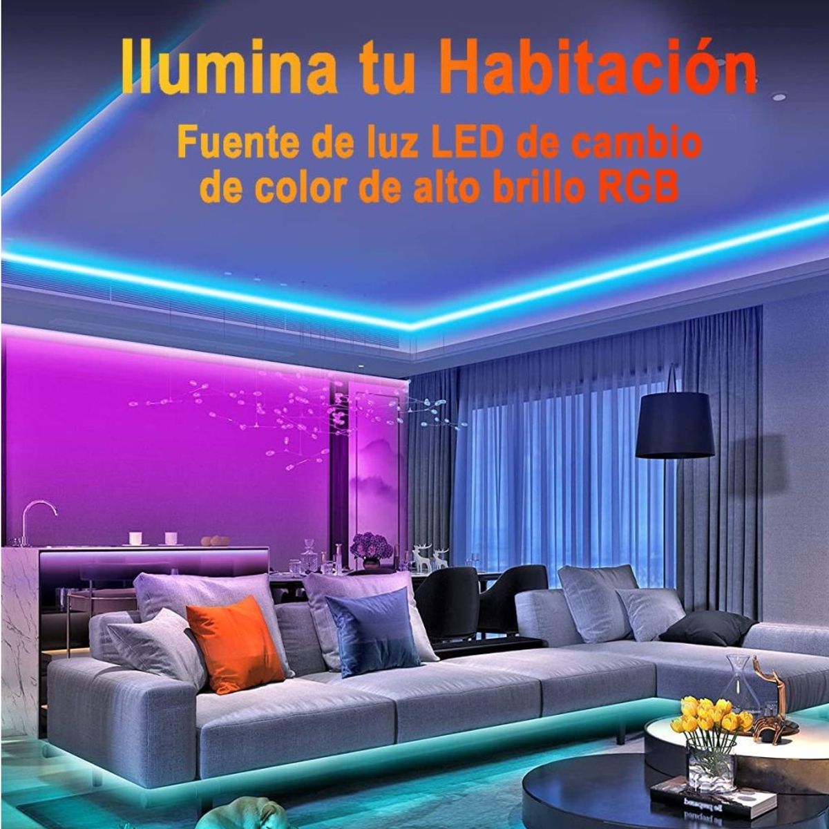 COLME TECHNOLOGY HOME - Cinta De Luz LED 5 Metros RGB Control Remoto Adaptador 12V