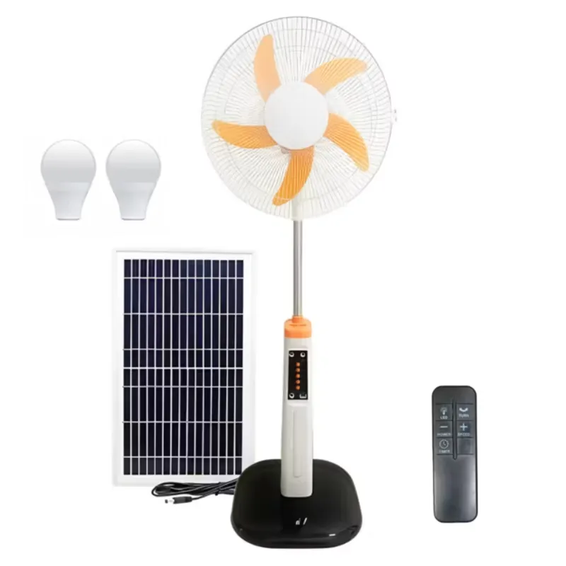 GENERICO - Ventilador Recargable 16in Panel Solar 5 Velocidades GD-8056