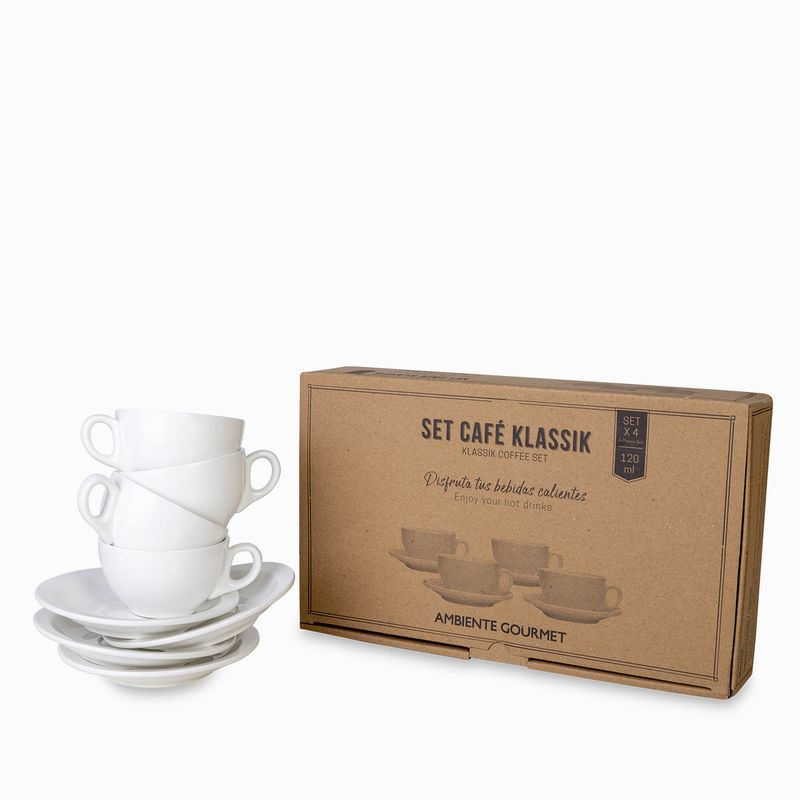 AMBIENTE GOURMET - Set cafe klassik 120cc setx4