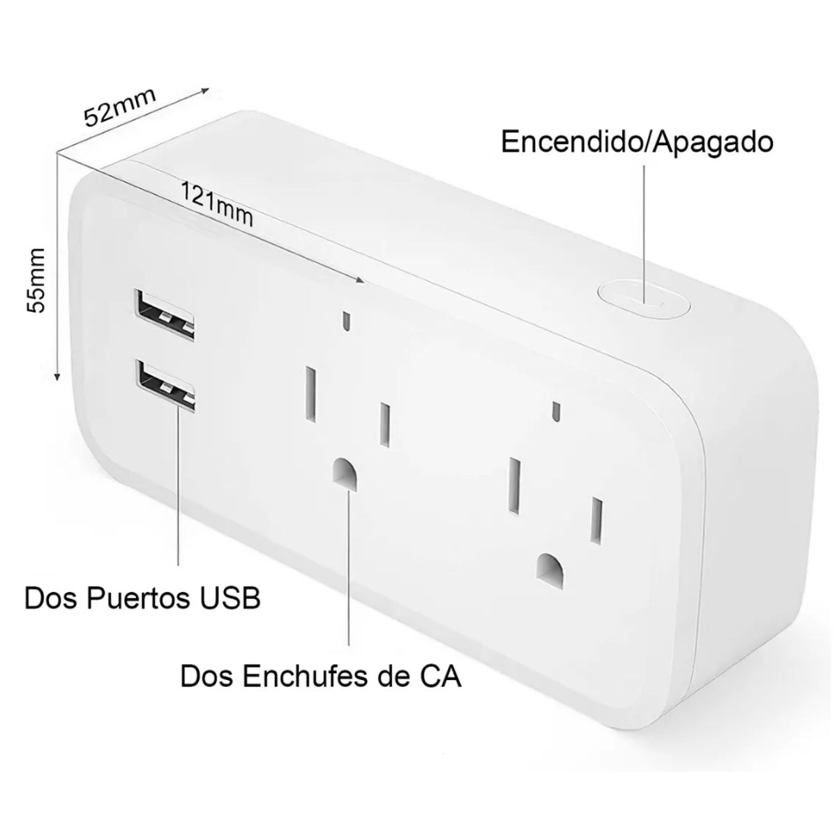 COLME TECHNOLOGY HOME - Enchufe Toma Inteligente Wifi Doble Control De Voz Alexa
