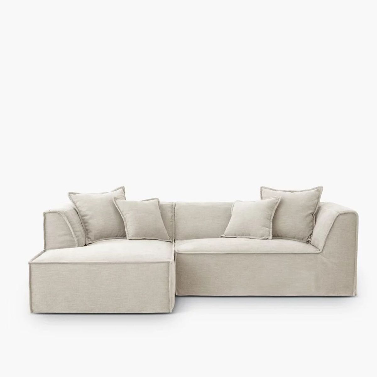 GENERICO - Sofá Moderno Primavera Mueble Esquinero en L Color Gris Claro