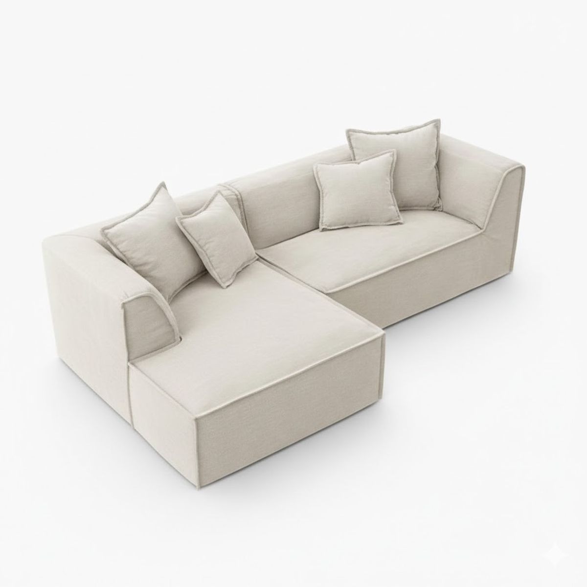 GENERICO - Sofá Moderno Primavera Mueble Esquinero en L Color Gris Claro