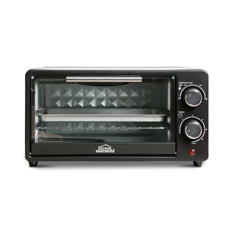 HOME ELEMENTS - HORNO TOSTADOR 9L NEGRO 800W