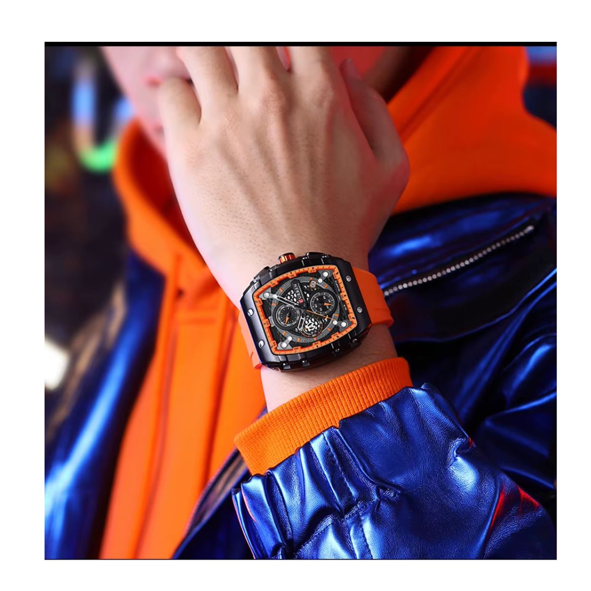 CURREN - Reloj Curren Modelo 8442 Deportivo - Naranja