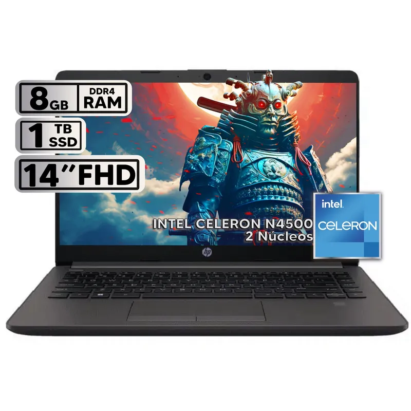 HP - PORTATIL HP 240 G9 INTEL CELERON N4500 8GB RAM 1TB SSD PANTALLA 14" LED HD