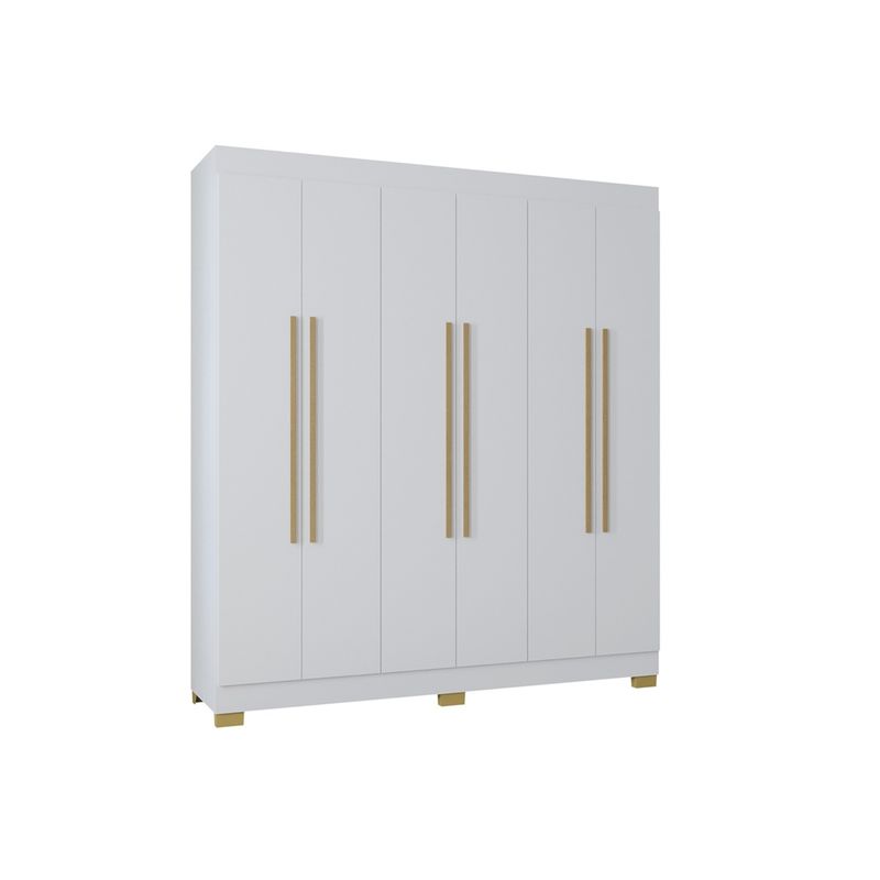 ZER - Armario Closet 6 Puertas Barcelona 120x202x47 CM Blanco