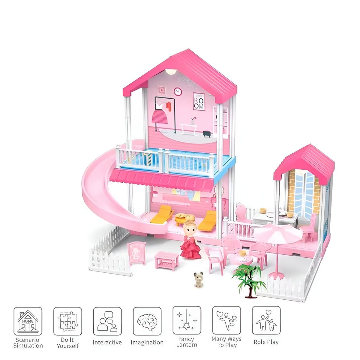 GENERICO - Casa Muñeca Accesorios Mascota Juguete Interactivo Niñas