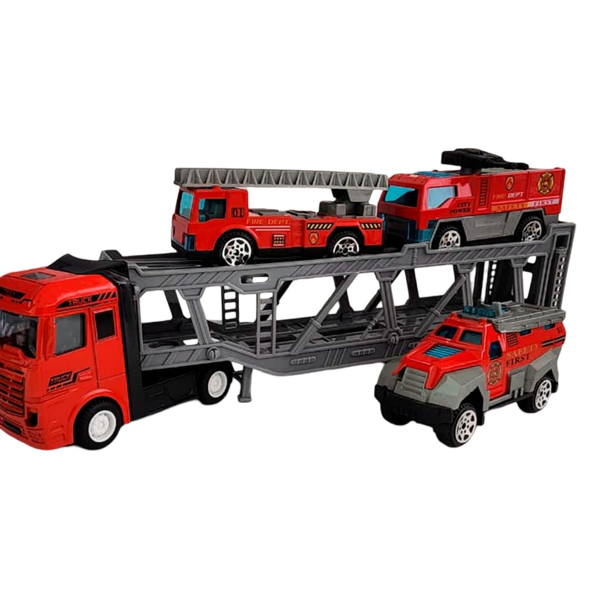 GENERICO - Camion Niñera Grua Camioneta Bus Bomberos Juguete Niños