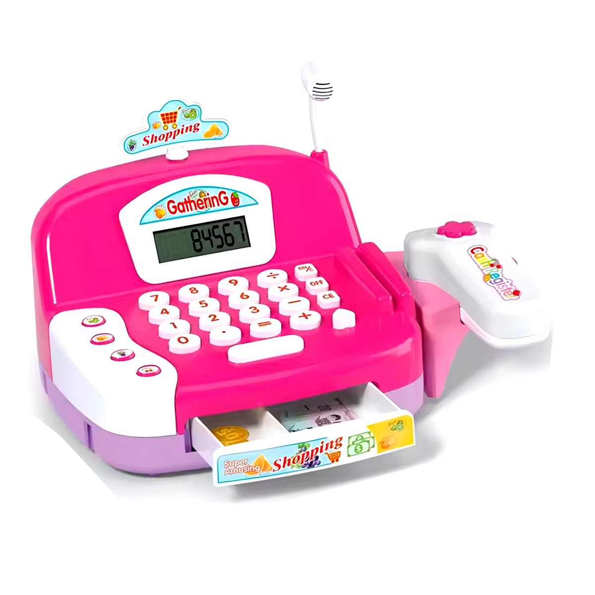GENERICO - Caja Registradora Cash De Juguete Para Niña + Baterias