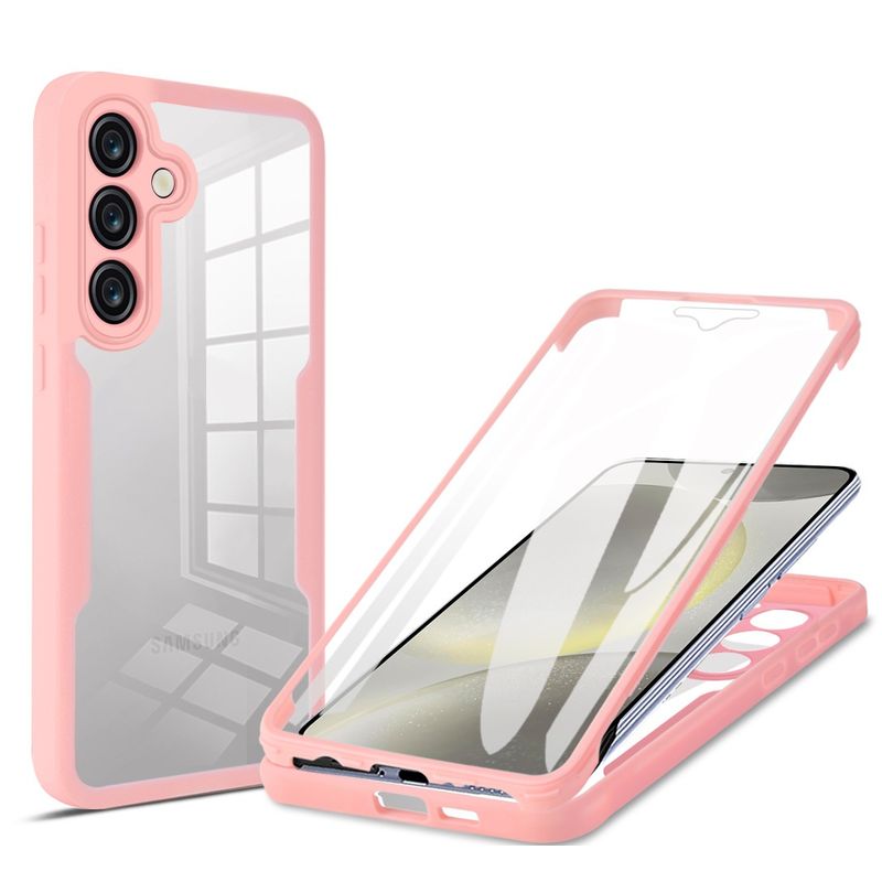 GENERICO - Estuche Protector Case Funda 2 En 1 Full 360 Para Samsung S25 FE Rosa
