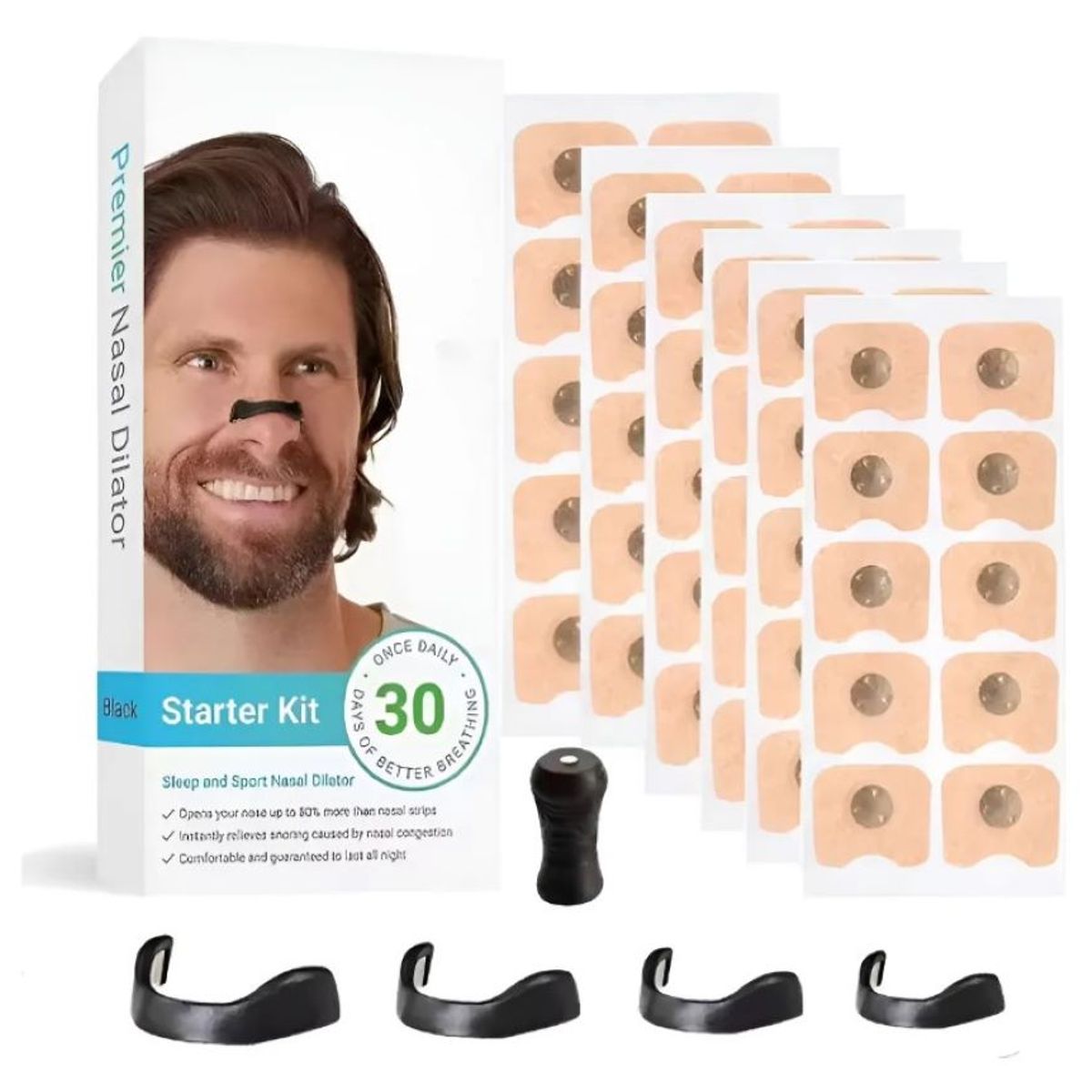 ZHOPI CO - Dilatador Nasal Magnetico Antirronquidos Tiras Respiracion