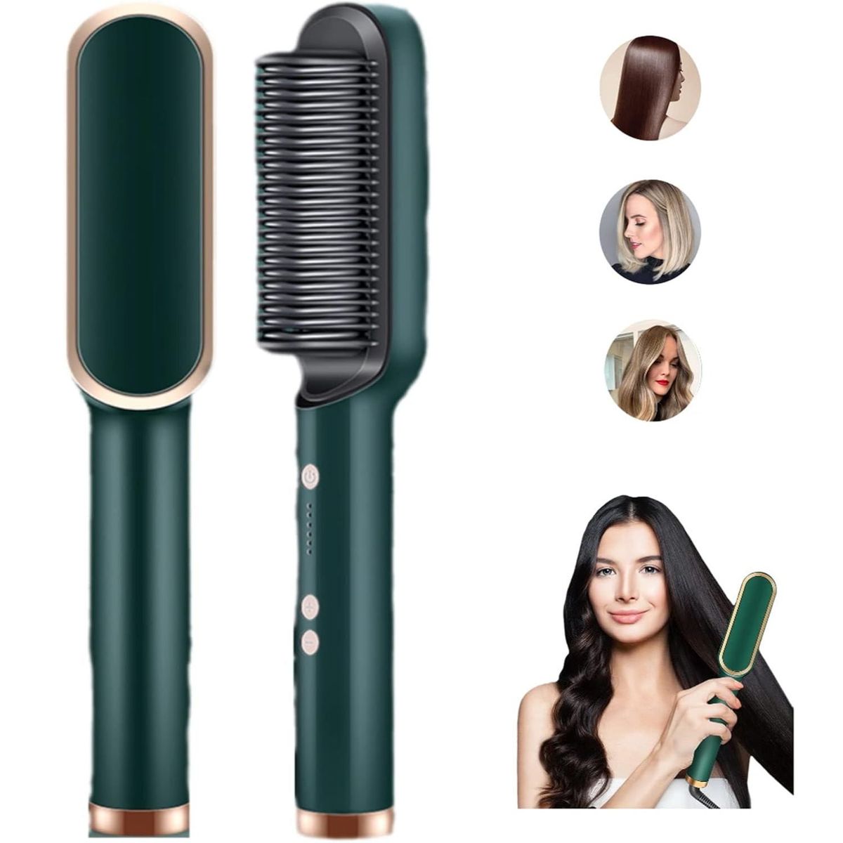 GENERICO - Cepillo Alisador De Pelo Sleek 2 En 1