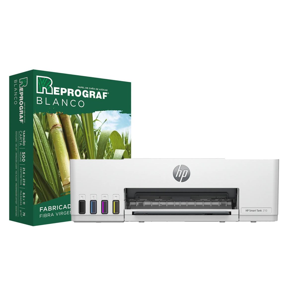 HP - Impresora HP Smart Tank 210 Wifi Smart + Resma de Papel