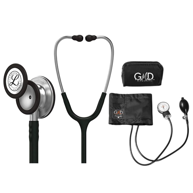 LITTMANN - Fonendoscopio Littmann Classic 3 Black 5620 + Tensiometro Gmd + Regalo