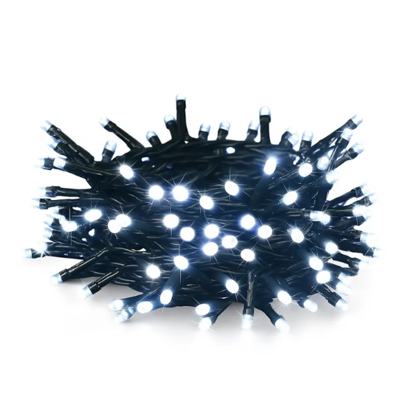 ADQUIERELO YA - Extensión Luz LED Lineal Blanca 200 Luces 14 Metros Cable Verde