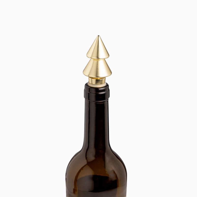 AMBIENTE GOURMET - Tapa para botella vino árbol dorado