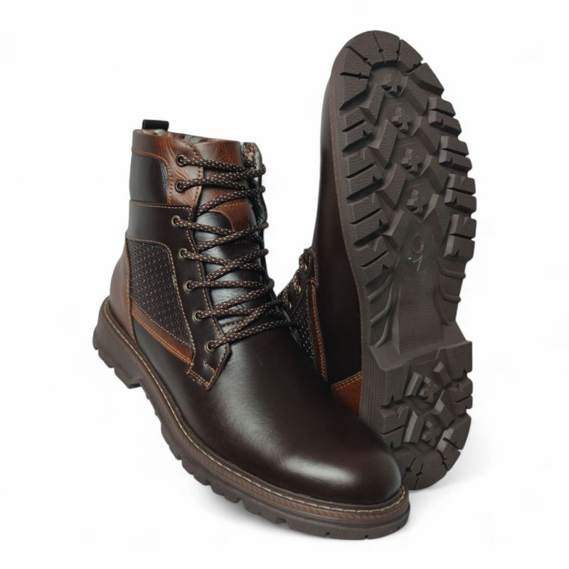 CALZADO CON ALTURA MONSERRATE - Botas en CUERO para hombre marca Monserrate Ref Bisonte color Café