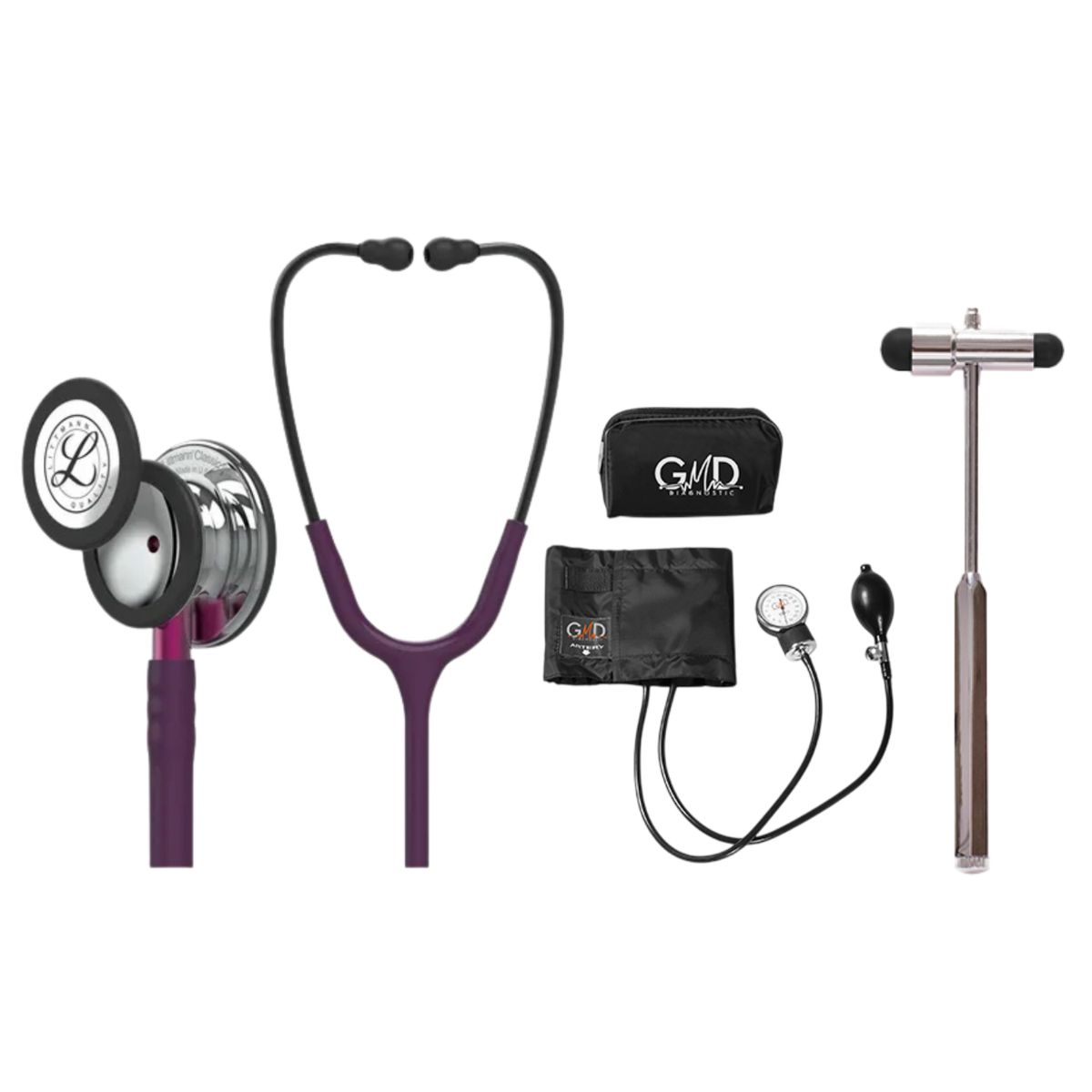 LITTMANN - Fonendoscopio Littmann Classic 3 Plum Mirror 5960 + Tensiometro Gmd + Regalo