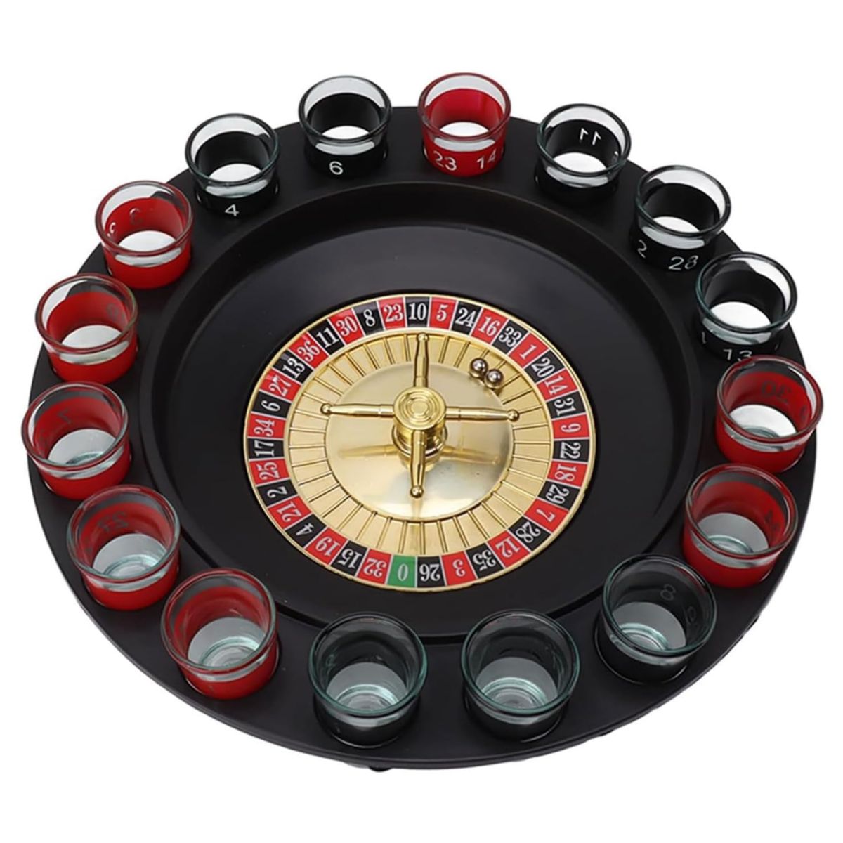 GENERICO - Ruleta Shots Juego de Tragos de Mesa 16 Copas