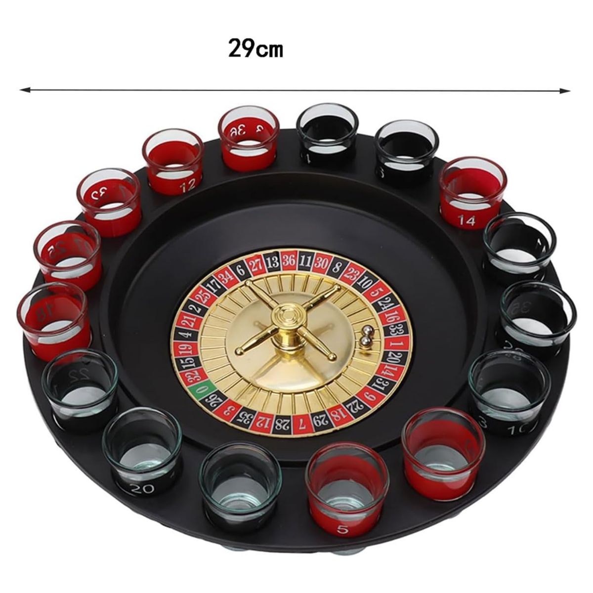 GENERICO - Ruleta Shots Juego de Tragos de Mesa 16 Copas