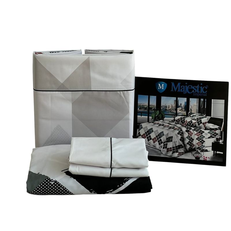 MAJESTIC IMPERIAL - Juego De Sabanas Majestic Cama Queen(160), 200 Hilos, Súper Suave