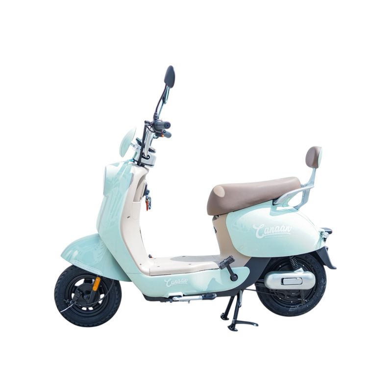 CANAAN - BICICLETA ELECTRICA MOPED VERDE MENTA 350W