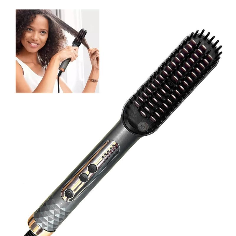 GENERICO - Cepillo Plancha Alisador Cerámica Ergonómico PROMOZER