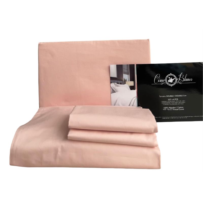 CISNE BLANCO - Juego De Sabanas Cama Doble Cisne Blanco 100% Algodón