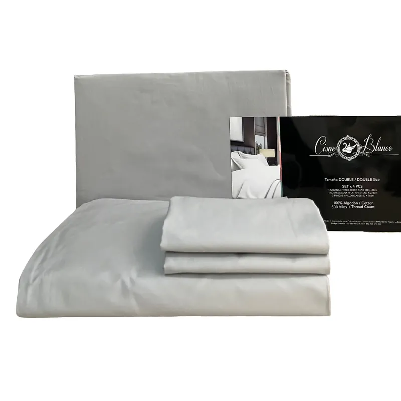 CISNE BLANCO - Juego De Sabanas Cama Queen Cisne Blanco 100% Algodón