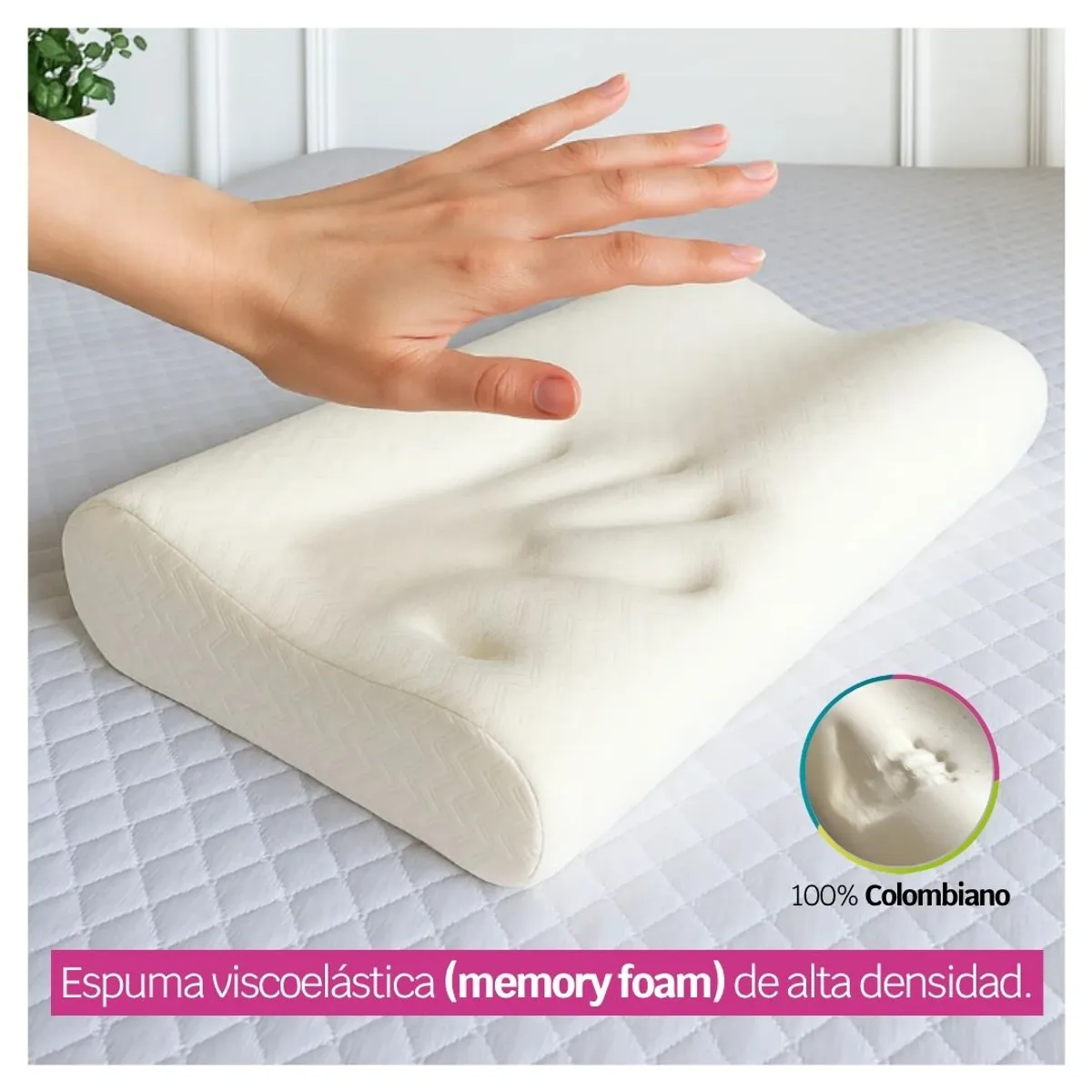 HOGARETO - Almohada Ortopédica Cervical Memory Foam Set x 2