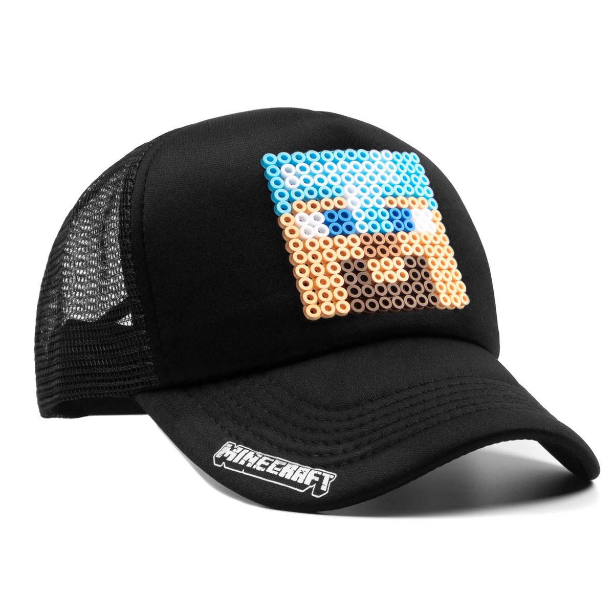ARITEX - Gorra Pixel Art - Minecraft - Diamond Steve - Estilo Retro 8 Bits