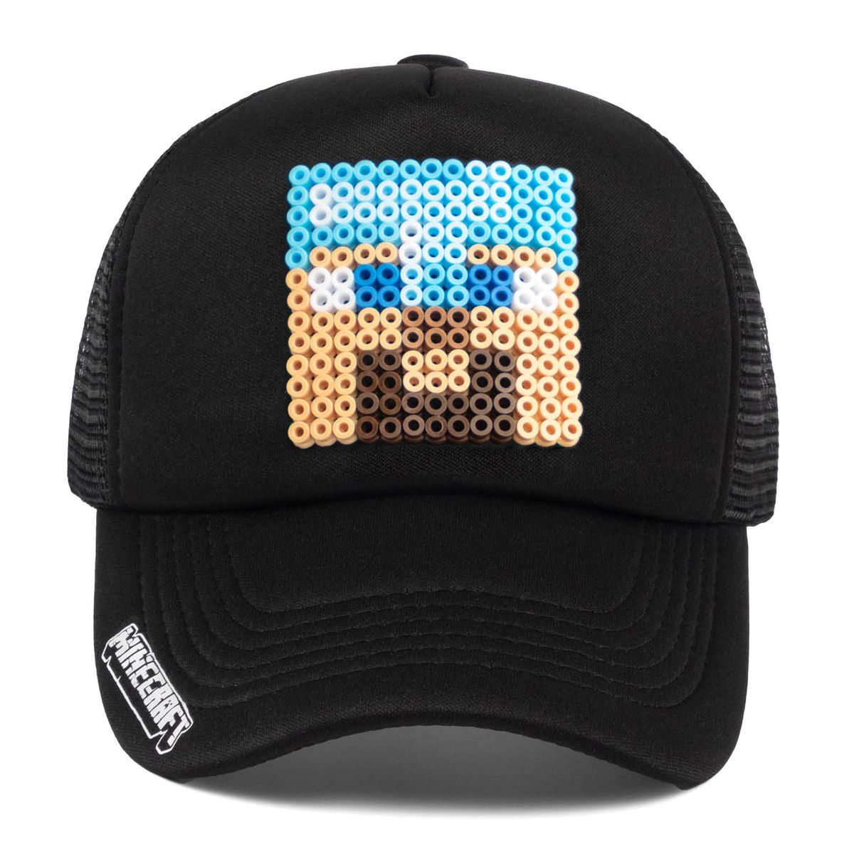 ARITEX - Gorra Pixel Art - Minecraft - Diamond Steve - Estilo Retro 8 Bits