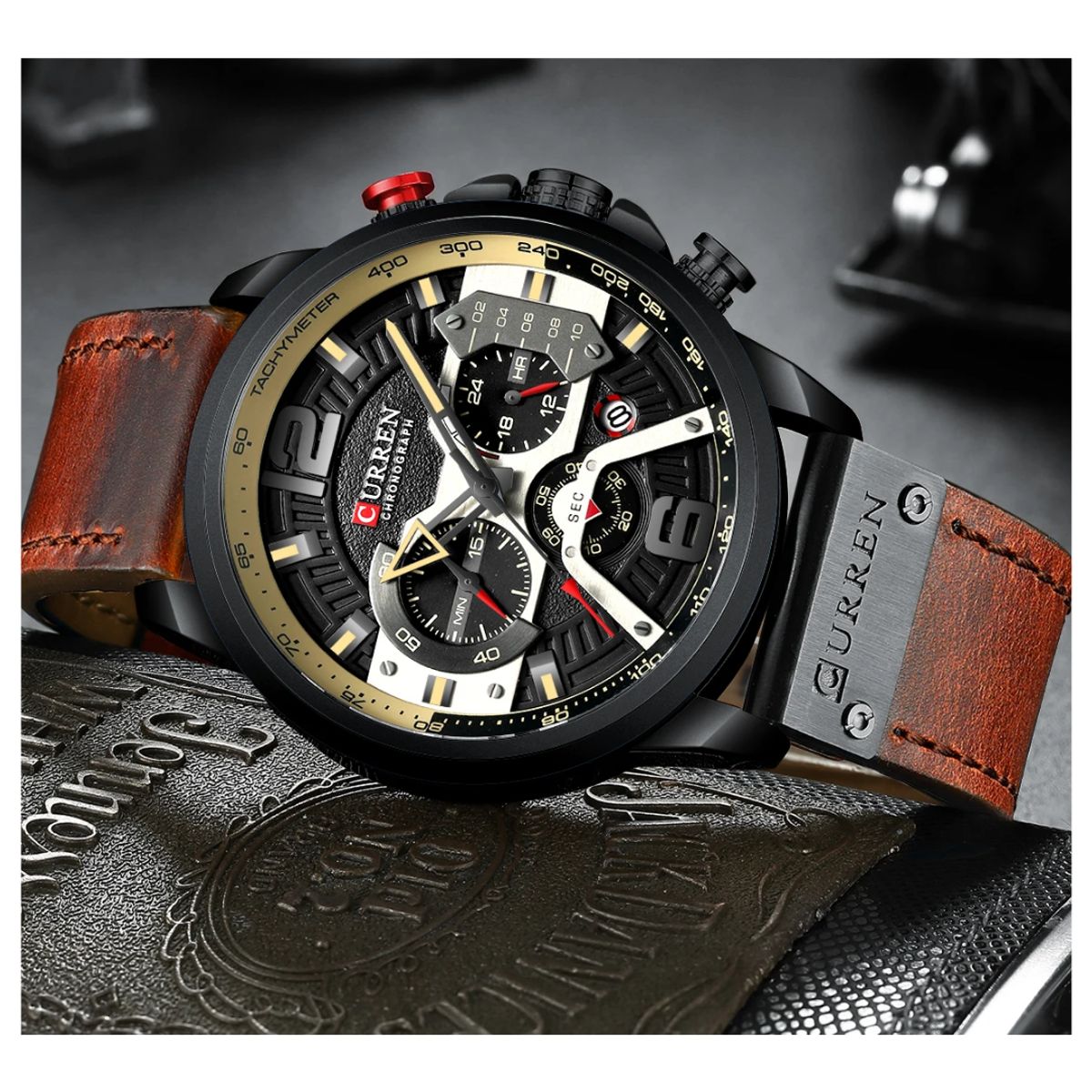 CURREN - Reloj CURREN Cronografo 8329 Para Hombre - Cafe