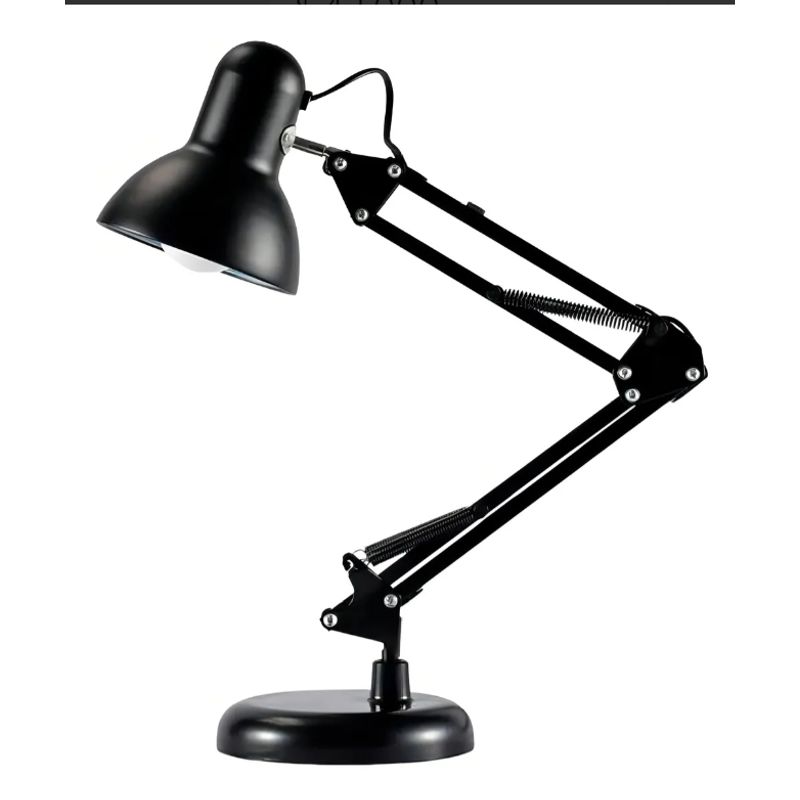 GENERICO - Lampara Para Escritorio Estudio Ajustable Con Brazo Flexible Negro